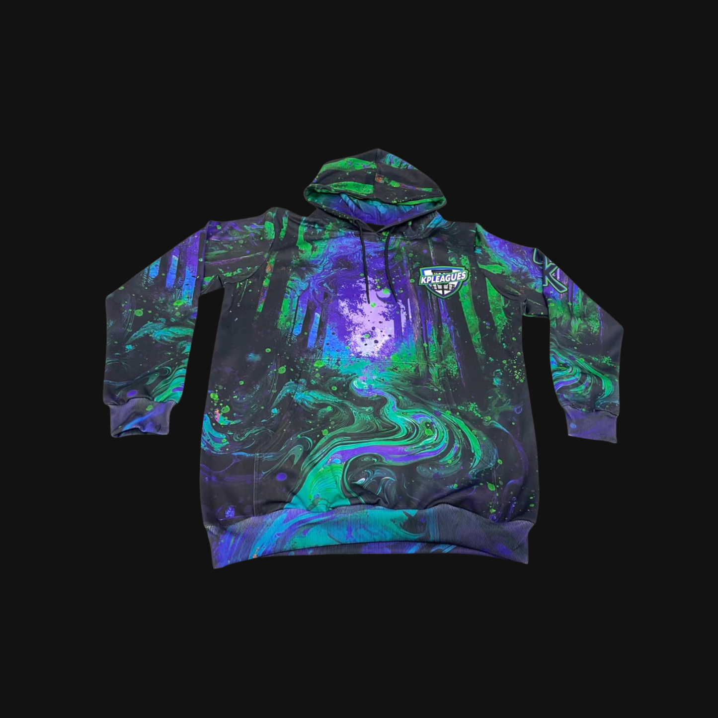 Purple/Green Stream Hoodie